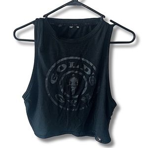 (M) - Black Gold’s Gym Crop Top